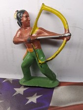 Rare Barclay Indian Brave W/ Bow Arrow Soldier