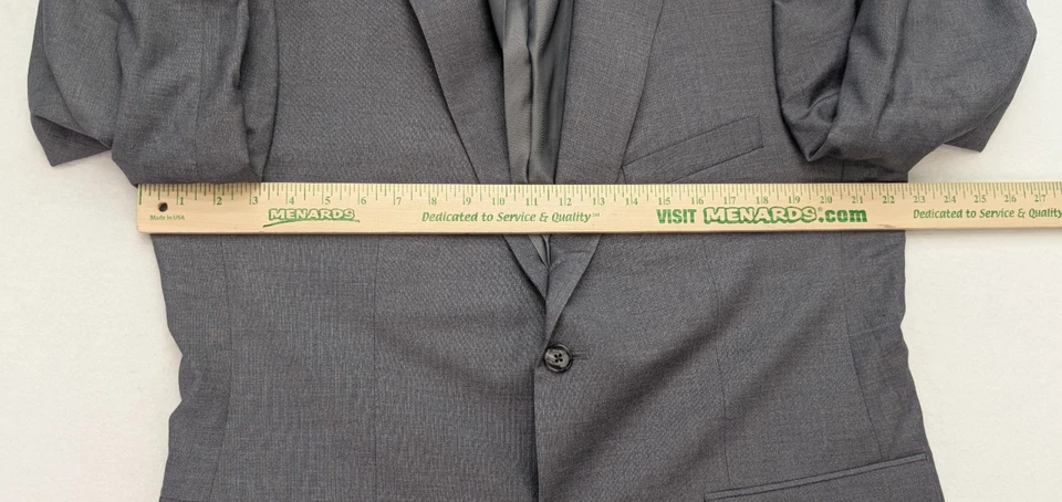 Traje Pronto Uomo Para Hombre 3 Piezas Talla 44R Gris Chaqueta Chaleco Pantalones Talla 38x30.5 Foto 3 de 4