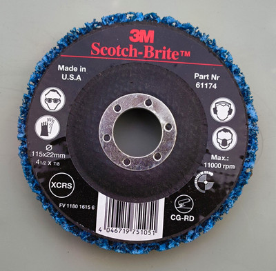 3M Scotch-Brite Grobreinigungsscheibe CG-RD blau 115mm x 22mm, 11000rpm, 61174