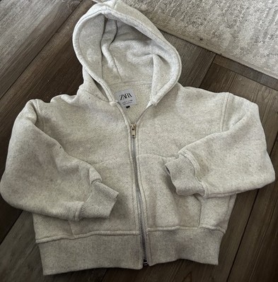 ZARA cropped hoodie Sweatshirt Girls Full Zip 6/7