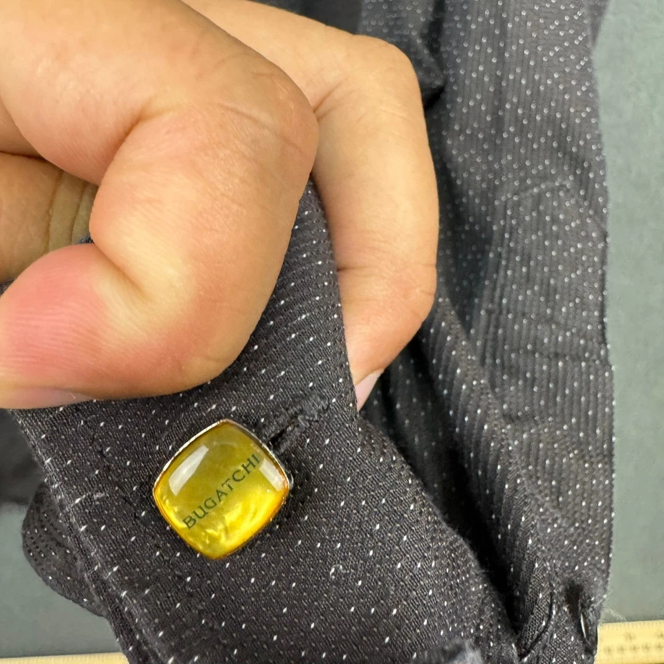 Bugatchi Uomo Button Down Shirt Mens XL Dotted Pattern Long Sleeve Dress Shirt - Image 4 of 4