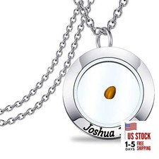 Christian Mustard Seed Necklace Bible Verse Mustard Seed Faith Joshua 1:9