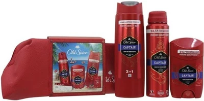 Old Spice Reisetasche Geschenkset für Männer mit Captain Deostick und Duschgel