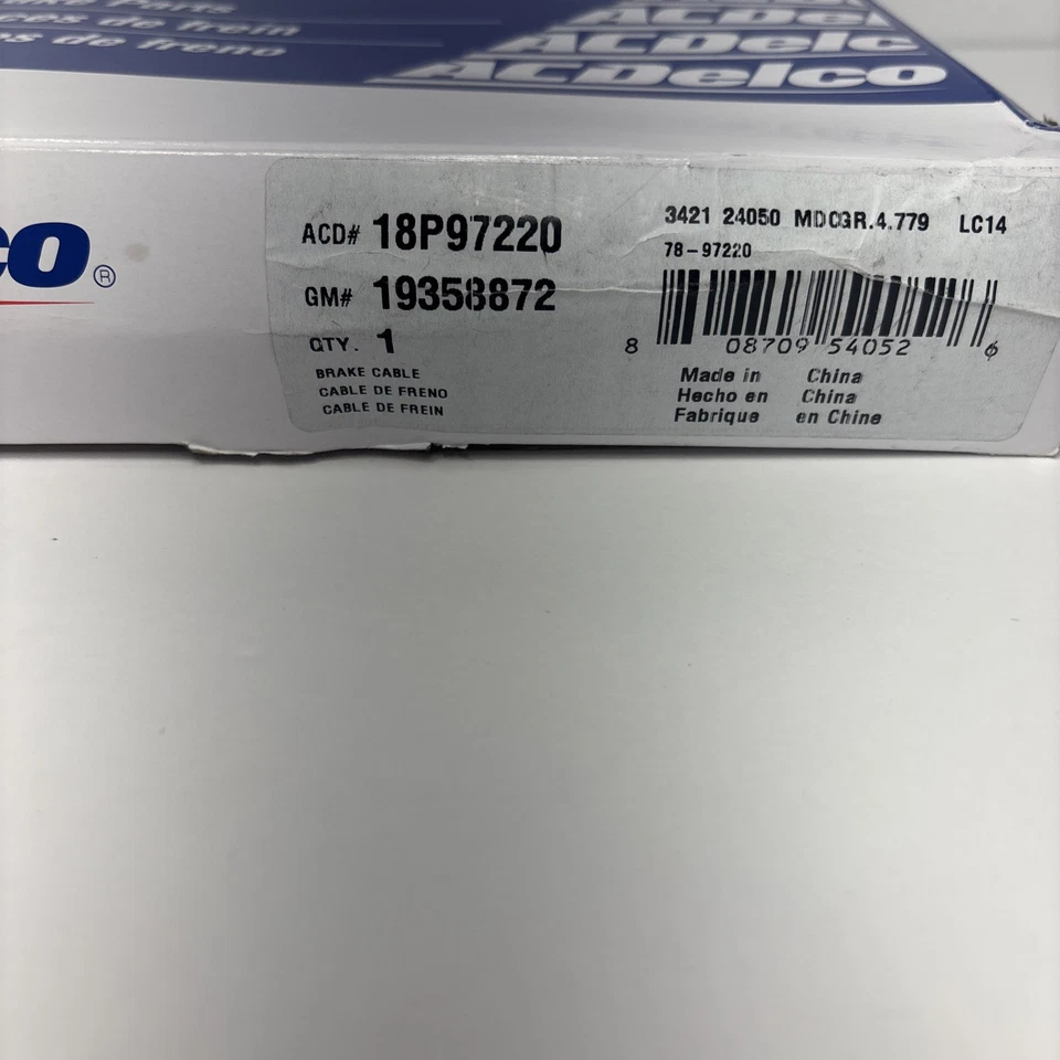停车制动电缆 后 ACDelco 18P97220 适合 08-15 凯迪拉克 CTS — 第 3/4 张图片