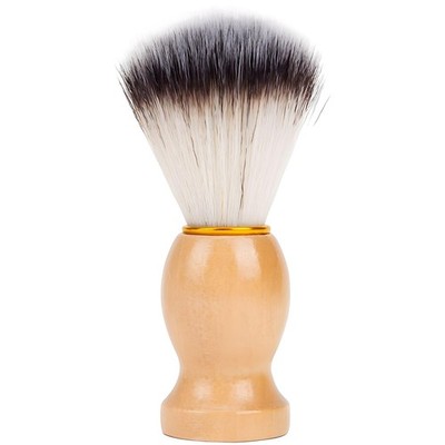 Men's Bristle Shaving and Beard Brush Set Natural Wooden Handle Portable