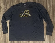 Men’s Petco Bearded Dragon Logo Blue Employee Stretch Long Sleeve Shirt- 4XL