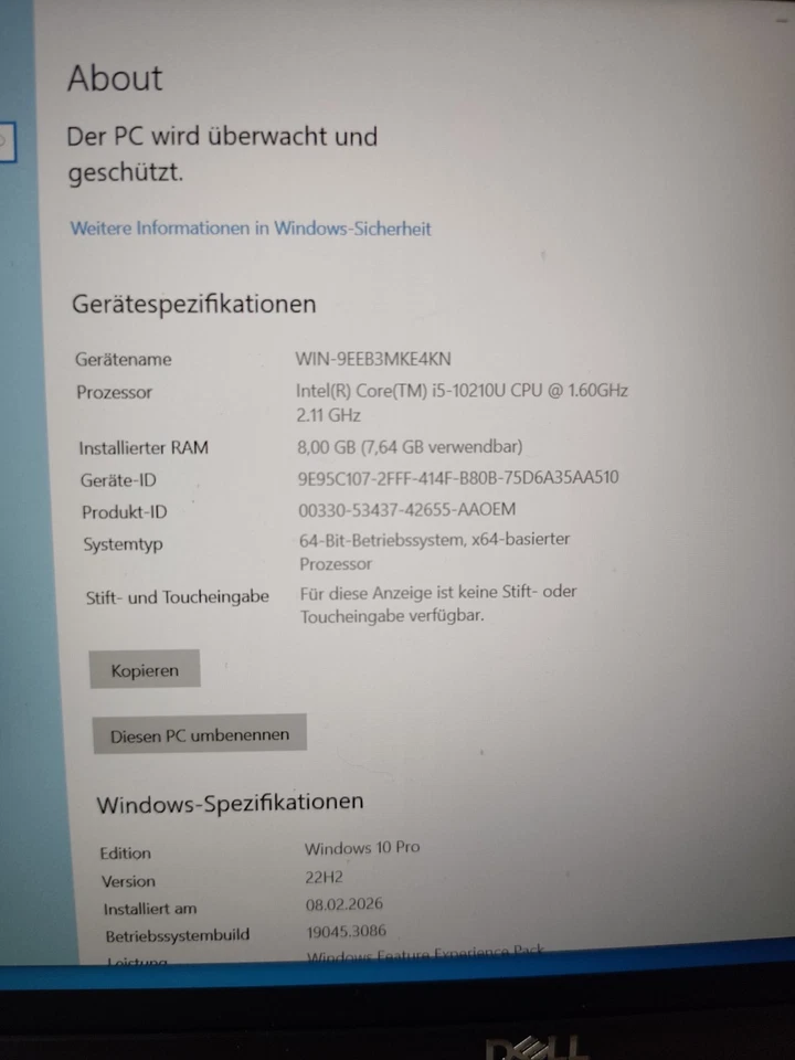 Dell Latitude 5510 · i5-10210U · 8GB · 256GB, Foto 2 von 5