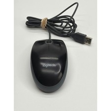 Logitech M-U0026 Wired USB Optical Mouse Black Gray 810-002182 HS710HB