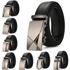 Faux Leather Belt 3.5cm Automatic Buckle Men's Business Jeans Waist Belts