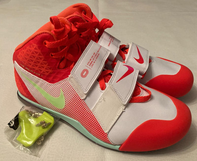 Mens 11 Nike Zoom Javelin Elite 3 Throwing Spikes Crimson Lime Blast FZ9626-100