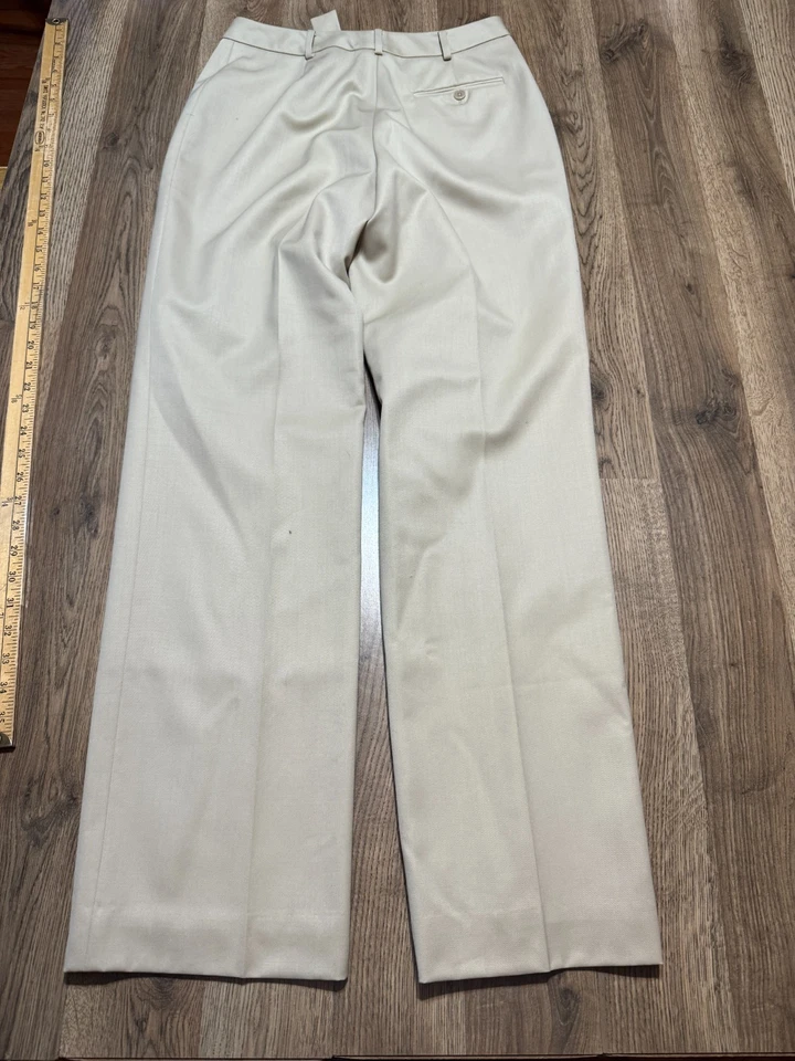 Pantalones Brooks Brothers, para mujer talla 4, tostados, 346 plisados, pantalones de vestir, 100 % lana Foto 2 de 4