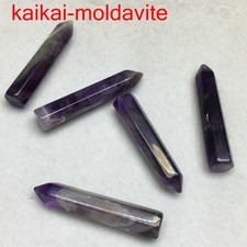 5Pcs/lot natural amethyst stone high quality healing point crystal pillar FJ001
