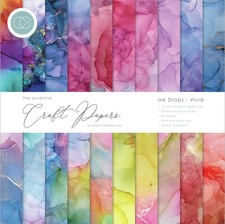 Craft Consortium Double-Sided Paper Pad 12"X12" 30/Pkg Ink Drops - Vivid, 20 Des
