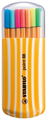 STABILO Fineliner point 88, 20er Zebrui Neon