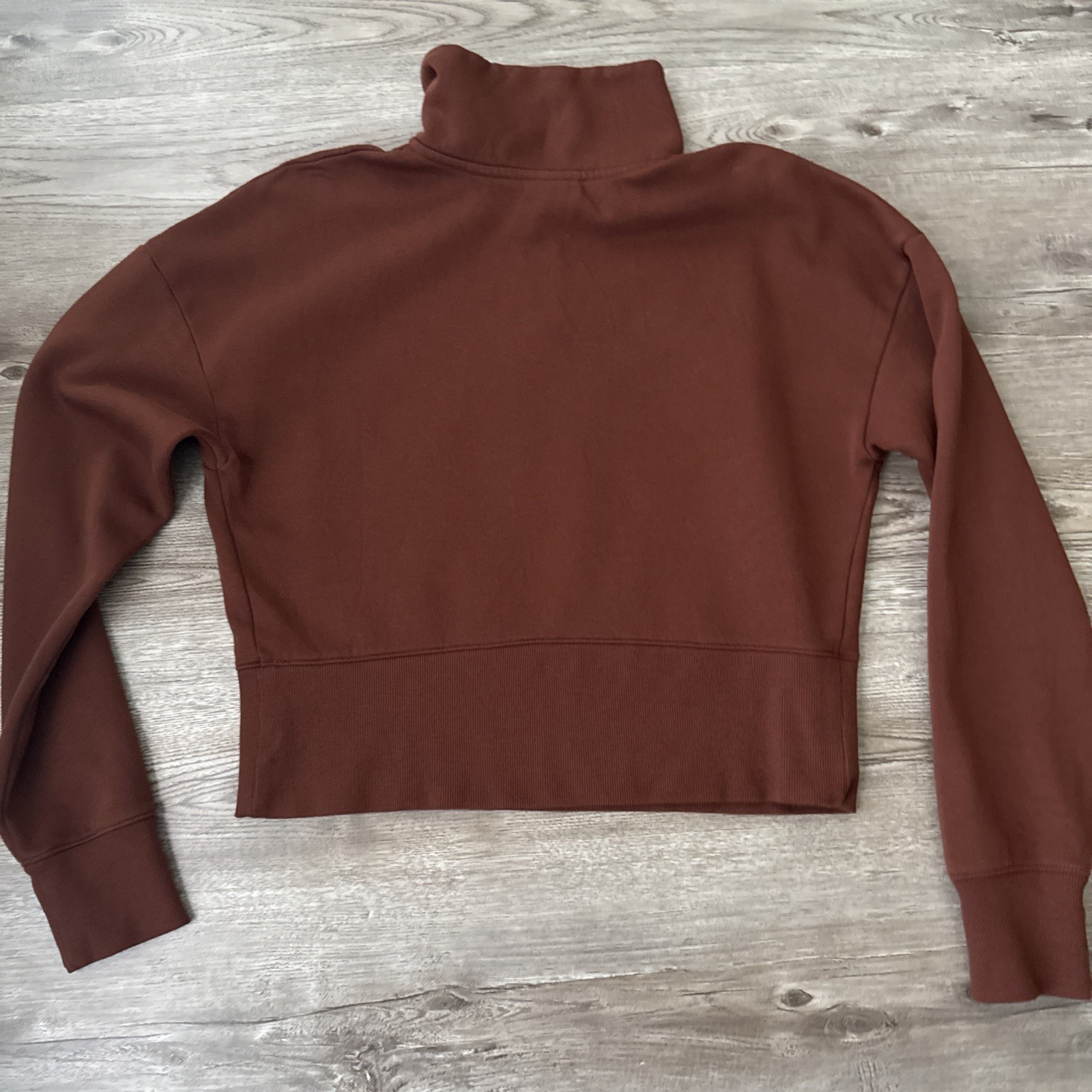 Universal Thread Quarter Zip Crop Sweatshirt Brow… - image 6