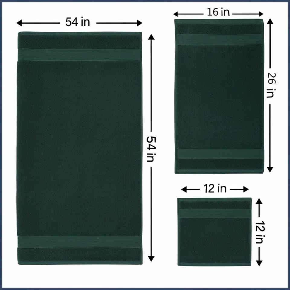 Pack de 8 Toallas de Baño de Lujo 100% Algodón - Suave, Absorbente, Calidad Hotel & Spa. Foto 4 de 4