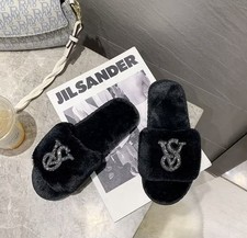 Black Victoria Secret Slippers size 4 - Brand New Fast Delivery UK Seller