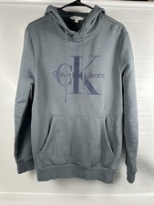 CK Calvin Klein Jeans Pullover Hoodie Lightweight Long Sleeve Size Medium