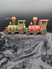 Vintage Mid-Century Handmade Wooden Christmas Train Ornaments With Elves -Taiwan — photo 2