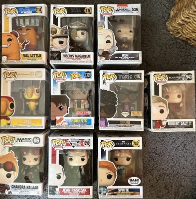 Funko Pop Lot of 10 MIB Mixed Exclusives Marvel Impact Disney Avatar All Boxed 