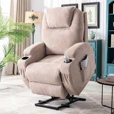 Power Lift Riser & Recliner Armchair 8 Point Electric Heated Massage Sofa Chair