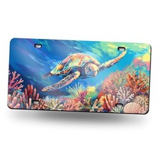 License Plate Sea Turtle Front License Plate Cover, Sea Turtle Aluminum Turtle1