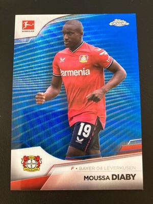 2022-23 Topps Chrome Bundesliga Blue Wave Refractor Moussa Diaby /180 LEVERKUSEN