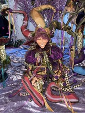 RARE Katherine's Collection by Wayne Kleski Louis D'Gras Jester Doll w/COA 34"