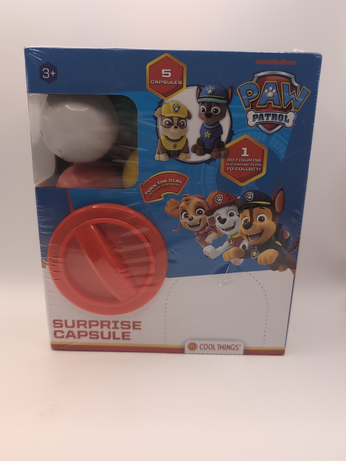 Cool Things Paw Patrol Surprise Vending Machine ~ 5 Capsules, Turn the Dial NEW