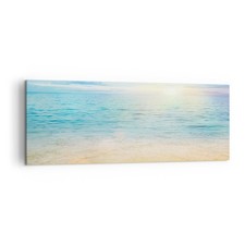 Quadro su Tela 140x50cm Mare Visualizzazione Spiaggia Stampe Immagini Murale