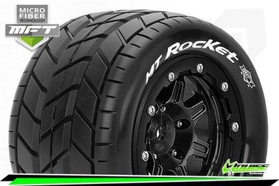 Louise MFT MT-ROCKET MAXX 2St. Montiert Sport Bead-Lock 3.8 Felgen Schwarz 1/2-O