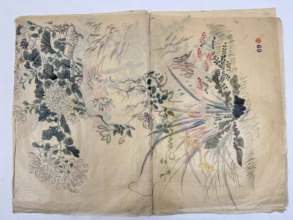 Dibujo japonés Shugacho” pintura de práctica por un pintor japonés Foto 4 de 4