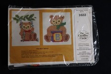 Vintage The Creative Circle 1633 Bears Counted Cross Stitch Craft Kit