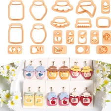 Puocaon Fruits Polymer Clay Cutters - 20 Pcs Cute Fruits Jar Clay Cutters for...