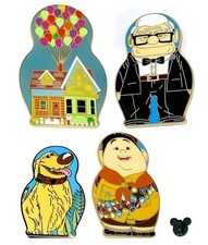 LE Disney Pin SET of 4 UP Nesting Doll House Carl Russell Dog Dug DSF DSSH RARE