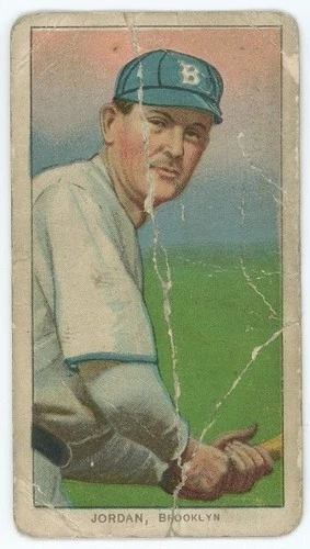 1909-11 T206 TIM JORDAN (batting) Brooklyn Dodgers POLAR BEAR