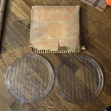 1910s 1920s Flintex 8 1/2 Type J Flat Glass Headlight Lens Jeannette NOS 27622
