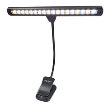 Extra Wide Clip-On Music Stand Orchestra Light- 18 LED Rechargeable USB Piano...