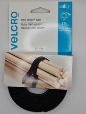Velcro One-Wrap Roll Black Cut to length Reusable 3/4 Inch wide 12 FOOT ROLL