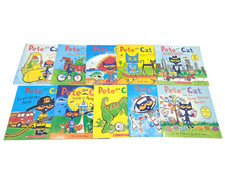 Lot of 10 Pete The Cat by James Dean Paperback Kids Children Books