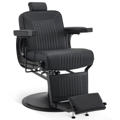 BarberPub Reclining Barber Chair, Hydraulic Styling Chair for Hair Stylist 8334