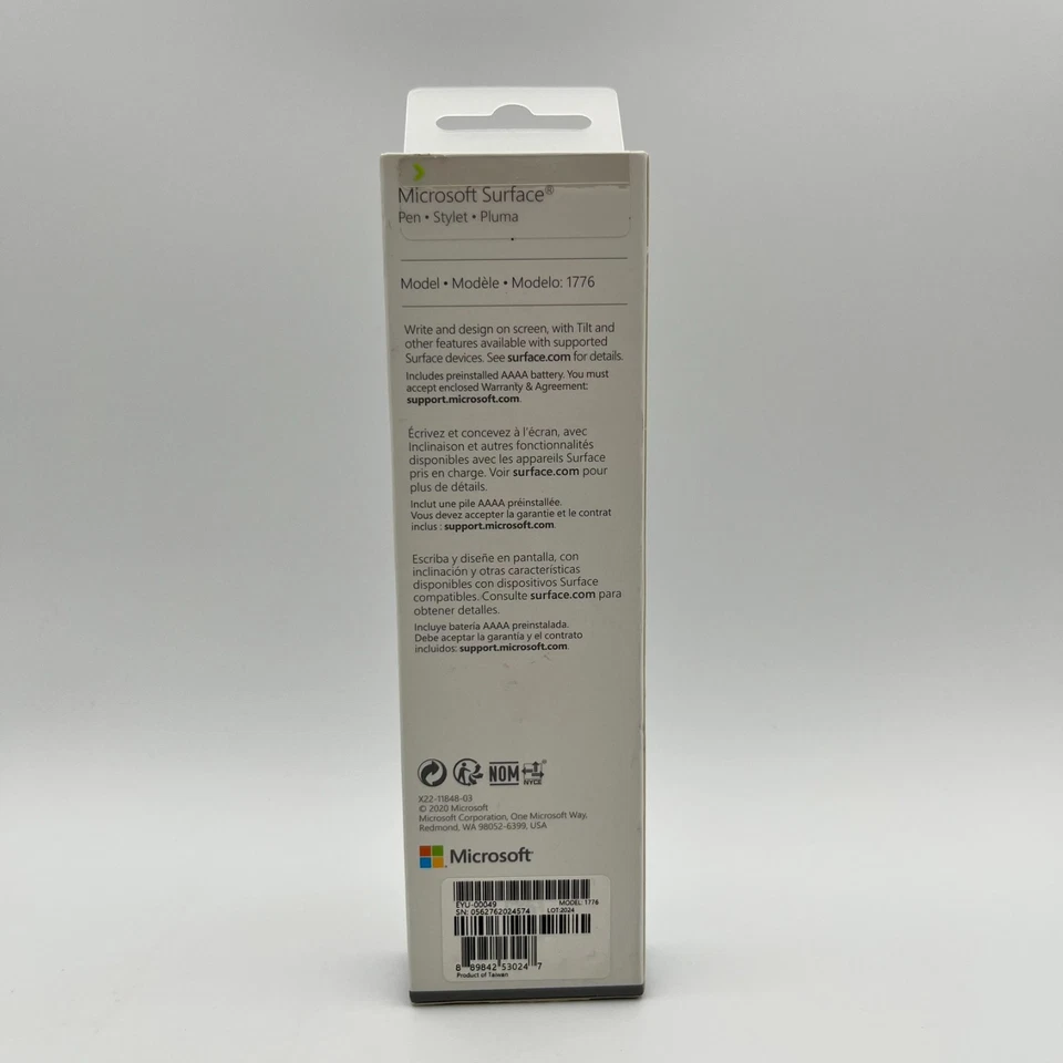 Microsoft Surface Pen #1776 EYU-00049 Ice Blue New Sealed - Image 3 of 4