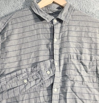 Marine Layer Button Up Shirt Men s Large Gray Long Sleeve