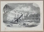 Fort Sumter  1861 vintage print  10 inch Columbiad  mounted as a mortar