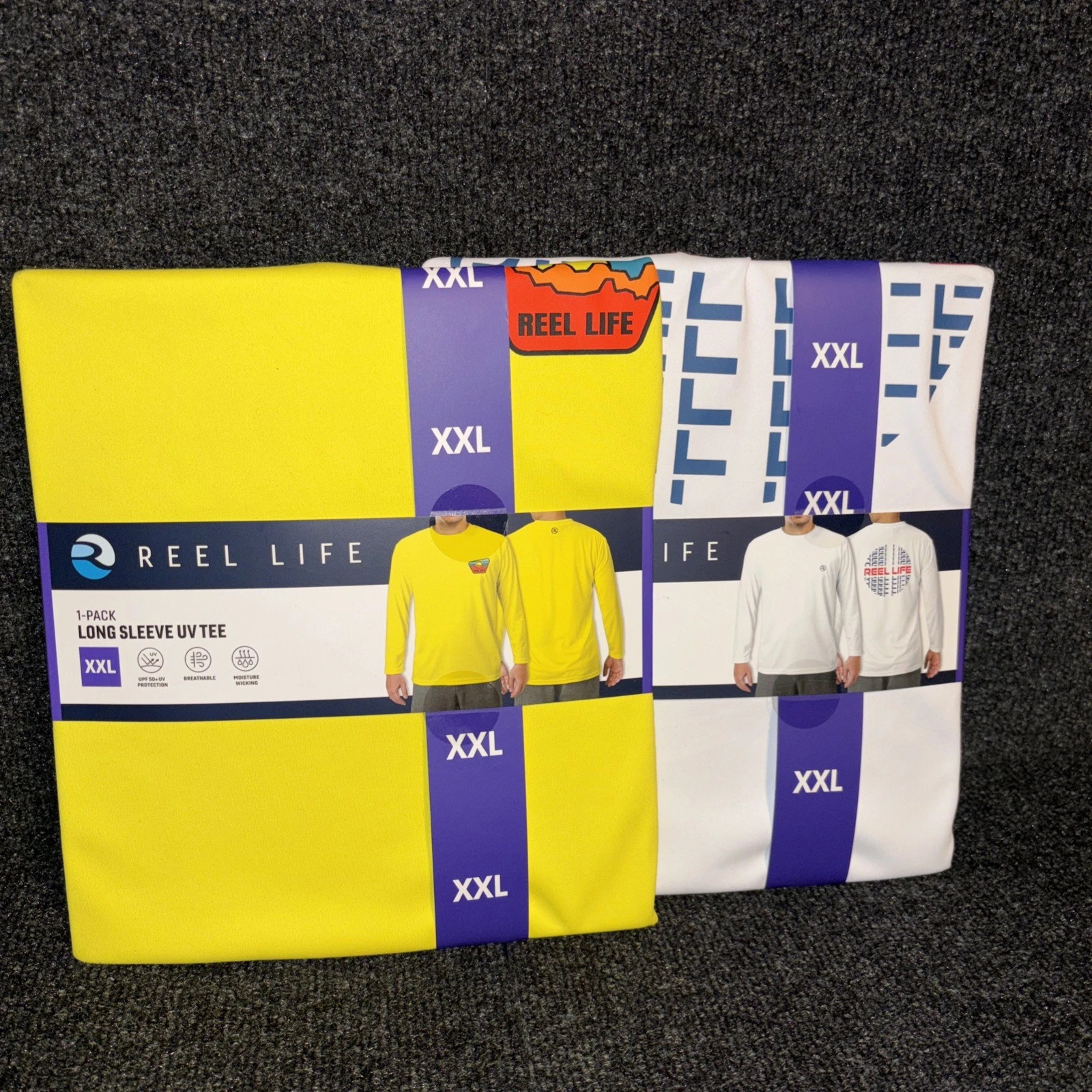 Reel Life Long Sleeve UV Tee Men’s Size XXL (2-Pack) New