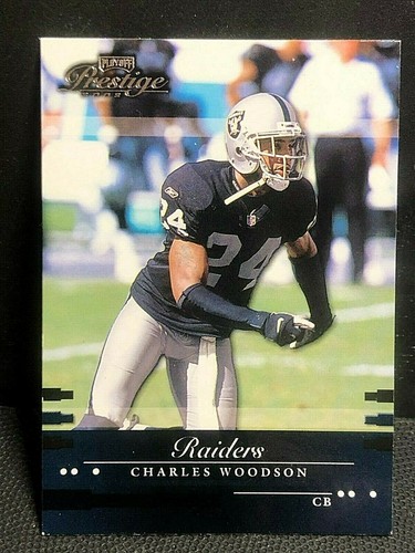 CHARLES WOODSON 2002 Playoff Prestige SAMPLE PROMO Card #107 OAKLAND RAIDERS