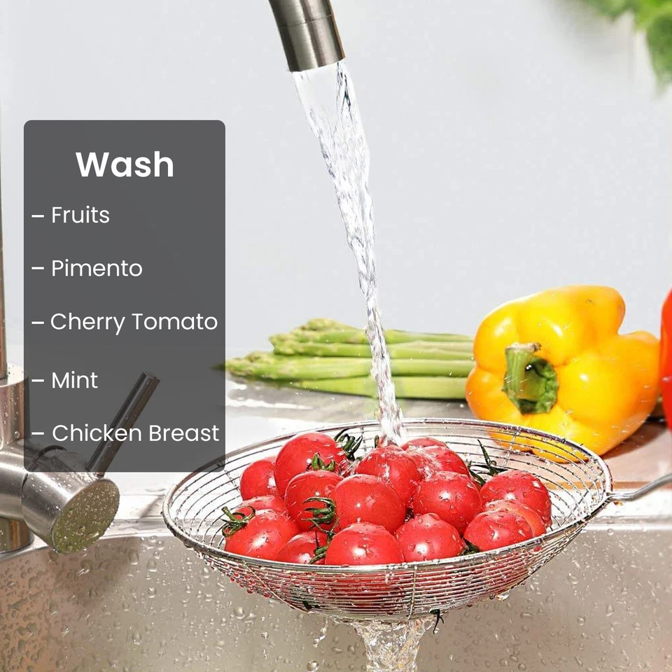 AEX 3Pc Stainless Steel Fine Mesh Skimmer Ladle Strainer Utensil Set for Cooking - Image 2 of 4