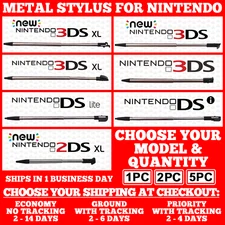 Retractable Metal Stylus For Nintendo NEW/3DS/2DS/DSi/XL/LL/DS Lite Touch Pen
