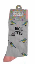 Nice T*TS novelty Socks, Funny Bird Watching Sarcastic Boobs . Ladies Christmas