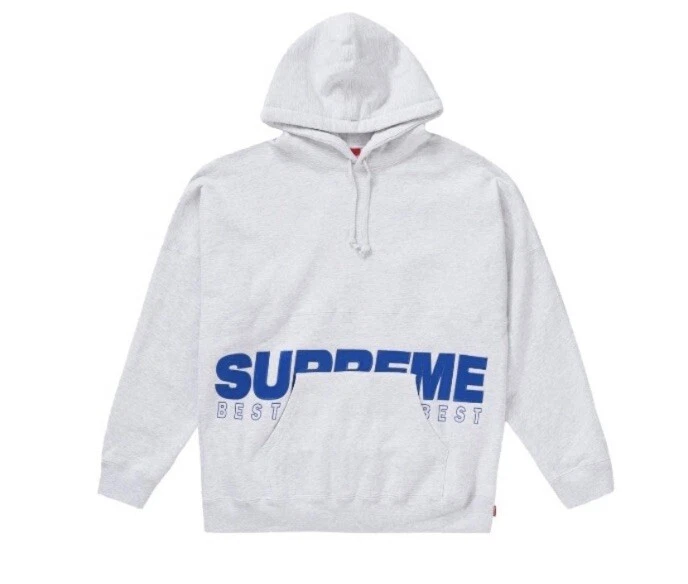 Supreme Best of the Best Logo Hooded Sweatshirt Hoodie BRAND NEW grey SIZE XL